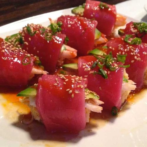 Sushi de atún rojo